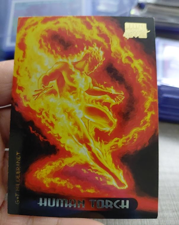 1994 Fleer Marvel Masterpieces #52 Human Torch — front