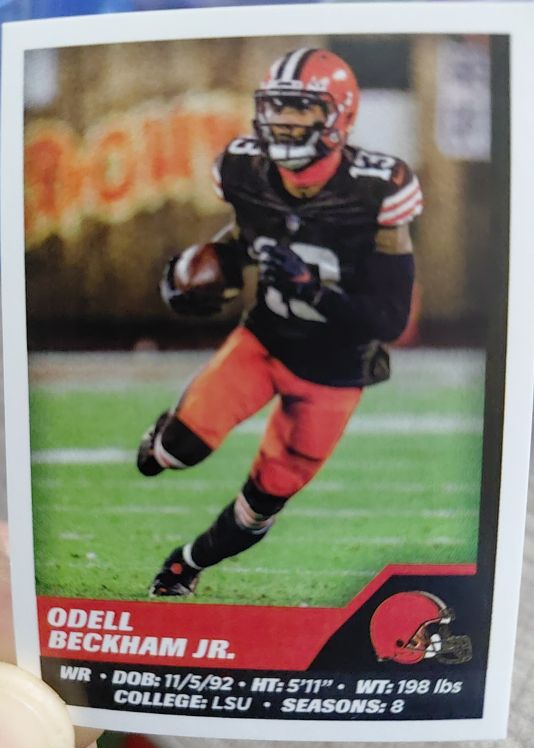 2021 Panini Sticker Odell Beckham Jr. — front
