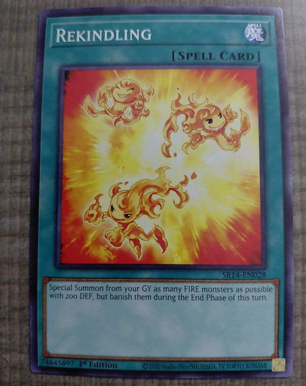 2020 Yu-Gi-Oh! SR14-EN028 Rekindling — front