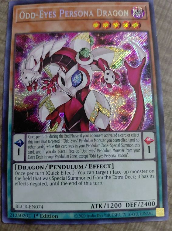 2020 Yu-Gi-Oh! BLCR-EN074 Odd-Eyes Persona Dragon — front