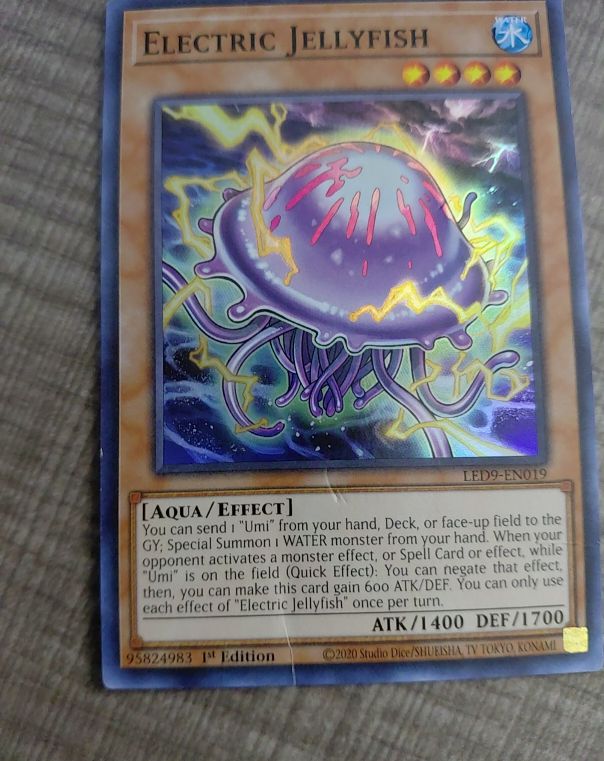 2020 Yu-Gi-Oh! LED9-EN019 Electric Jellyfish — front
