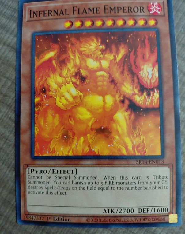 2020 Yu-Gi-Oh! SR14-EN013 Infernal Flame Emperor — front