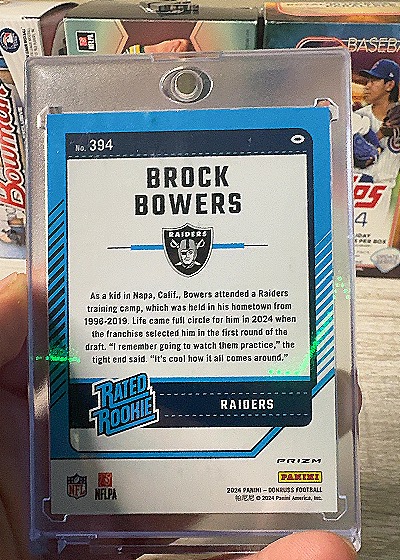 2024 Panini Donruss Rated Rookie #394 Brock Bowers — front