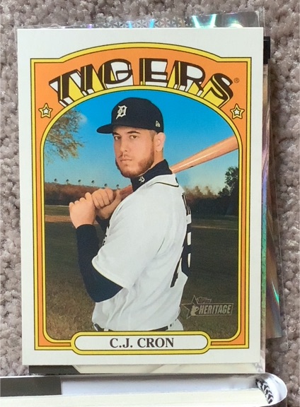 2021 Topps Heritage #197 C.J. Cron — front
