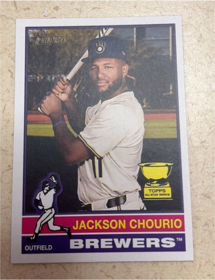 2025 Topps Heritage #106 Jackson Chourio — front