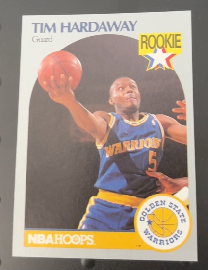1990-91 NBA Hoops #113 Tim Hardaway Rookie — front