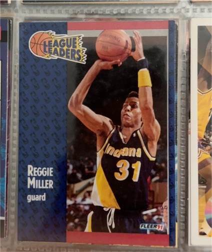 1991 Fleer #226 Reggie Miller League Leaders — front