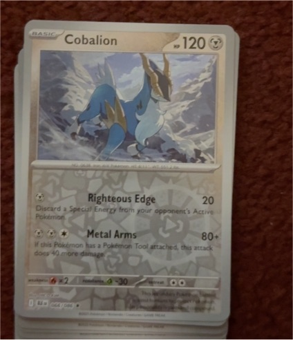 2023 Pokémon TCG Scarlet & Violet Black Bolt #066 Cobalion — front