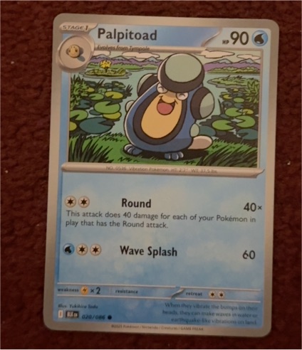 2025 Pokémon TCG Scarlet & Violet #020 Palpitoad — front