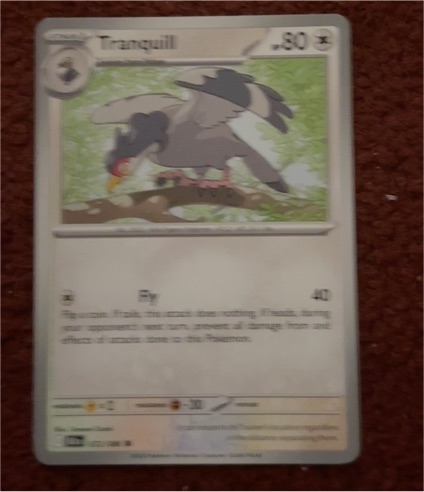 2025 Pokémon Scarlet & Violet Black Bolt #072 Tranquill — front
