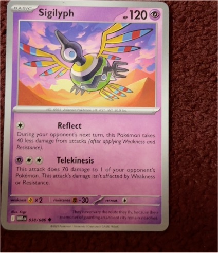 2023 Pokémon Scarlet & Violet White Flare #038 Sigilyph — front