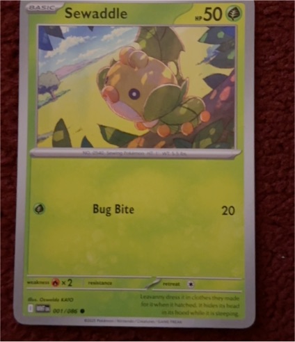 2023 Pokémon SV: White Flare #001 Sewaddle — front