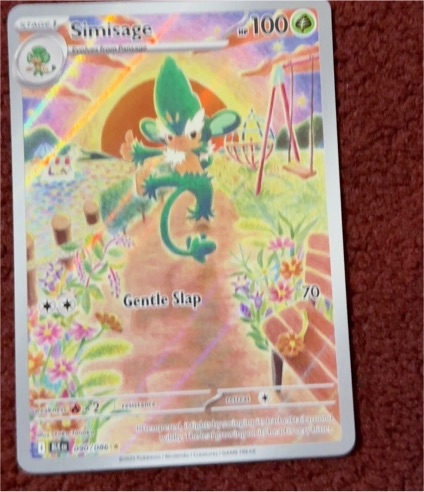 2025 Pokémon TCG #090/086 Simisage Black Bolt Illustration Rare — front