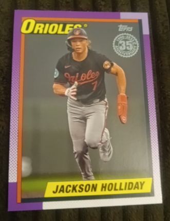 2025 Topps Series 2 #90B2-26 Jackson Holliday 35th Anniversary Orioles — front