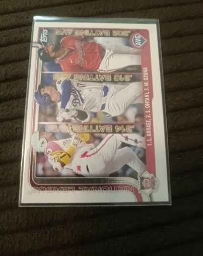 2025 Topps Series 1 #347 National League Leaders AVG Shohei Ohtani — front
