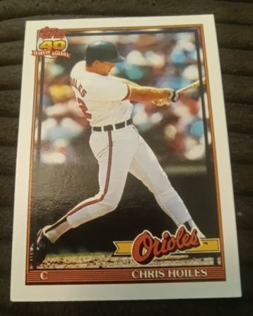 1991 Topps #42 Chris Hoiles — front