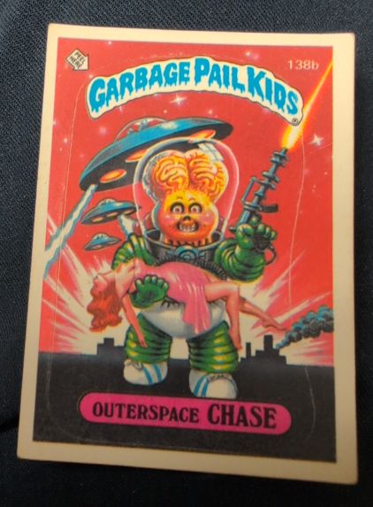 1986 Topps Garbage Pail Kids #138b Outerspace Chase — front