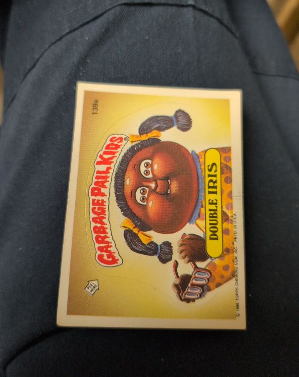 1986 Topps Garbage Pail Kids #139a Double Iris — front