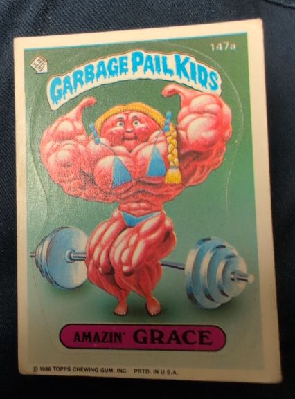 1986 Topps Garbage Pail Kids Series 4 #147a Amazin' Grace — front