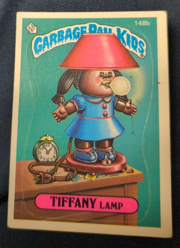 1986 Topps Garbage Pail Kids Series 4 #148b Tiffany Lamp — front