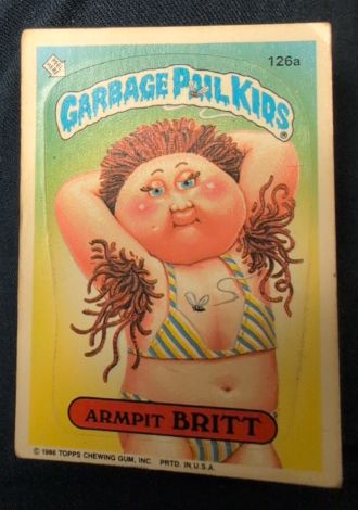 1986 Topps Garbage Pail Kids Series 4 #126a Armpit Britt — front