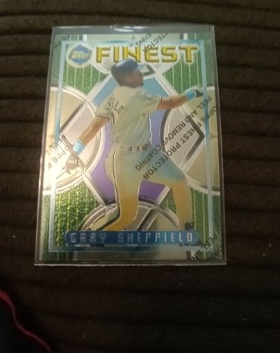 1995 Topps Finest #189 Gary Sheffield — front