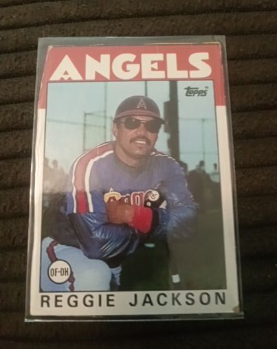 1986 Topps #I Reggie Jackson — front