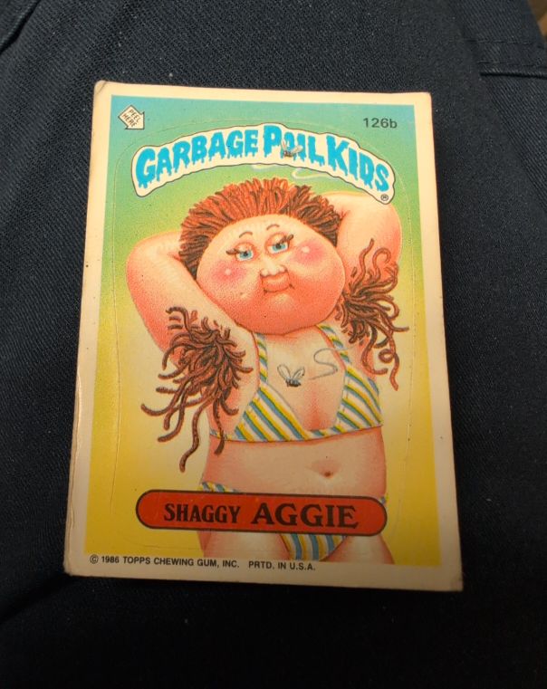 1986 Topps Garbage Pail Kids #126b Shaggy Aggie — front
