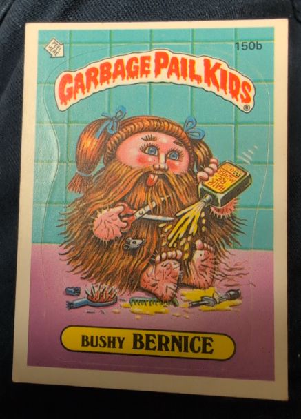 1986 Topps Garbage Pail Kids #150b Bushy Bernice — front