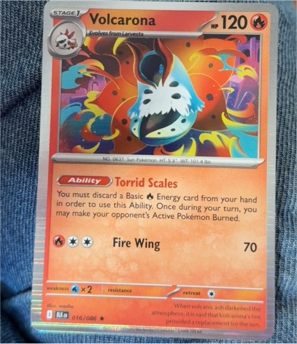 2025 Pokémon TCG Black Bolt #016 Volcarona — front