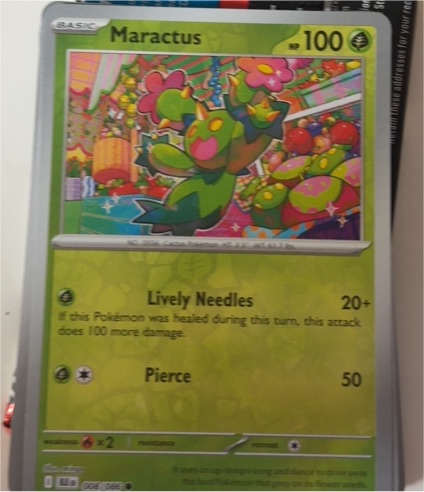 2025 Pokémon Scarlet & Violet Black Bolt #008 Maractus — front