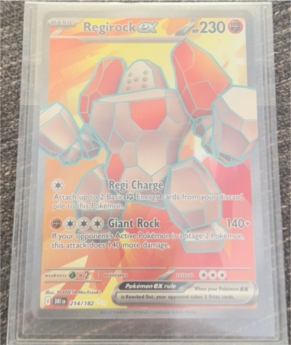 2021 Pokémon SV10: Destined Rivals #214/182 Regirock ex — front