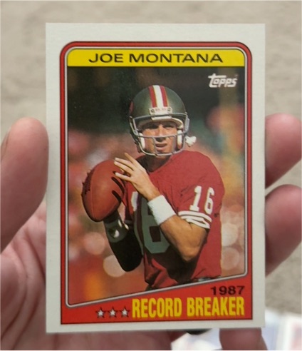 1988 Topps #4 Joe Montana 1987 Record Breaker — front