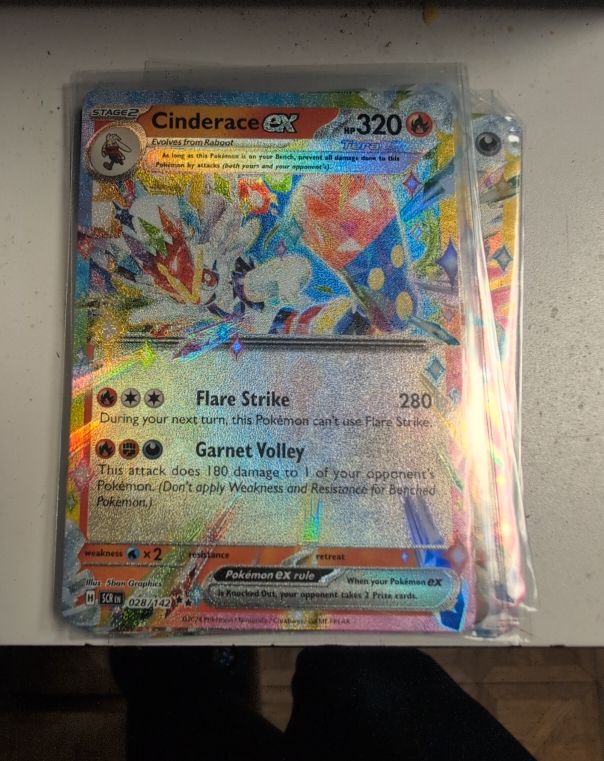 2024 Pokémon TCG Stellar Crown #028/142 Cinderace ex — front
