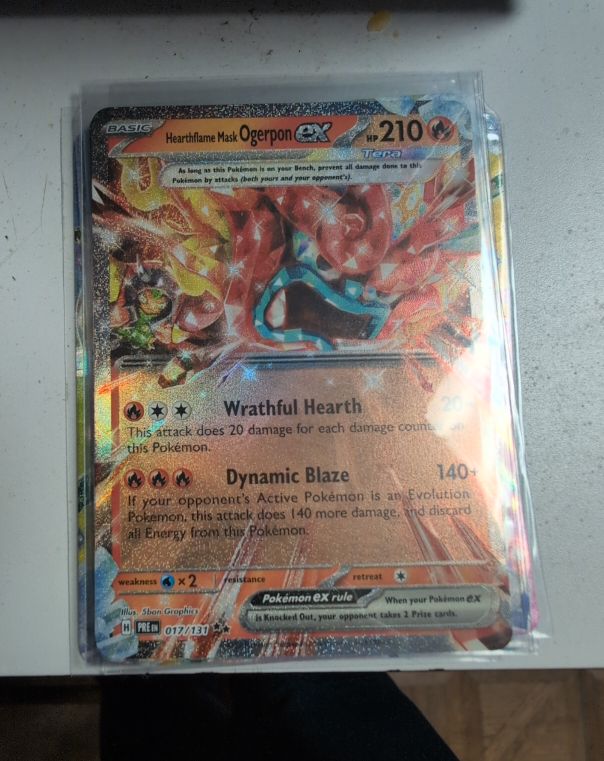 2022 Pokémon TCG Prismatic Evolutions #017 Hearthflame Mask Ogerpon EX — front