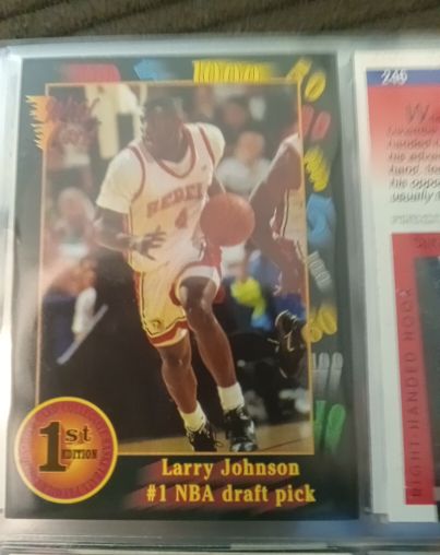 1992 Wild Card 1st Edition #1 Larry Johnson — front