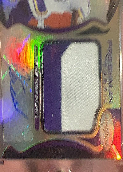 2021 Panini XR Rookie Xcellence Javonte Williams Patch Auto /49 — front