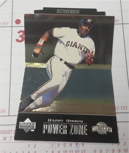 1998 Upper Deck OctoberBest Power Zone #PZ6 Barry Bonds — front