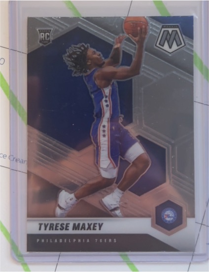 2020-21 Panini Mosaic #203 Tyrese Maxey — front