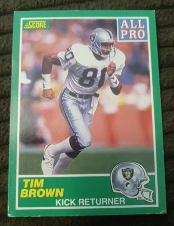 1989 Score #305 Tim Brown — front