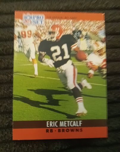 1990 Pro Set #74 Eric Metcalf — front