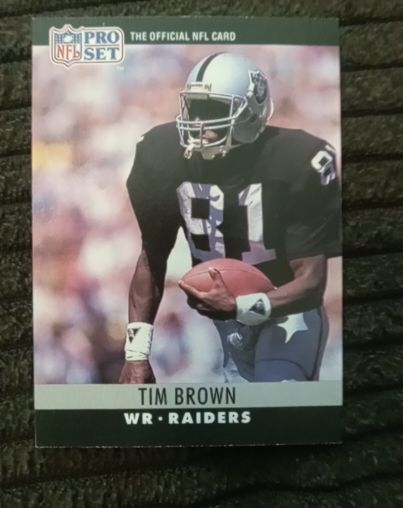 1990 Pro Set #150 Tim Brown — front