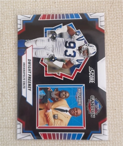 2025 Panini Score #5 Dwight Freeney Men of Canton — front
