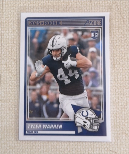 2025 Panini Score #21 Tyler Warren — front