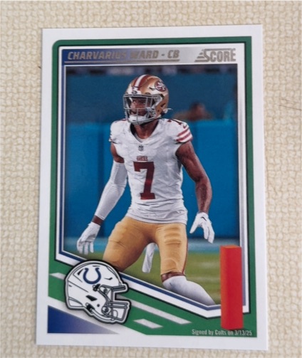 2025 Panini Score Charvarius Ward — front