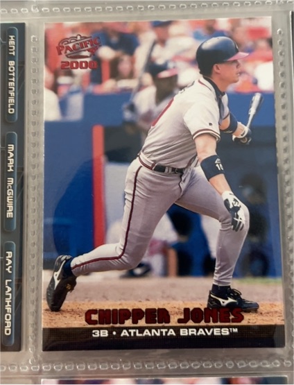 2000 Pacific #38 Chipper Jones — front