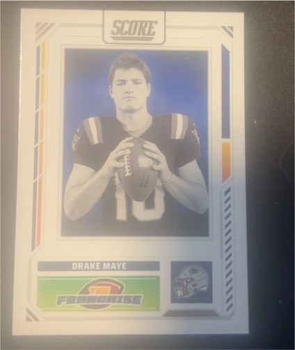 2025 Panini Score Football The Franchise #22 Drake Maye — front