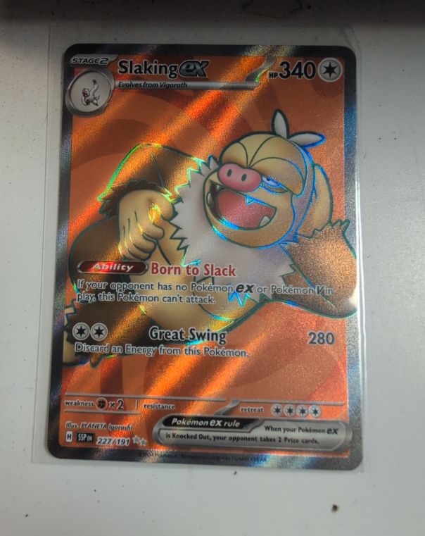 2022 Pokémon TCG Scarlet & Violet Surging Sparks #227/191 Slaking ex — front