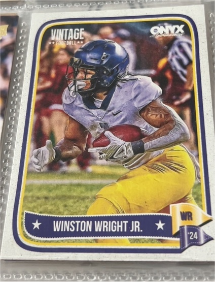 2024 Onyx Vintage #/150 Yellow Winston Wright Jr. — front