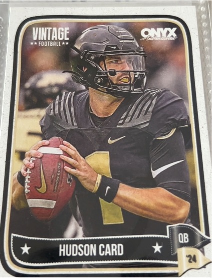 2024 Onyx Vintage Football #OVHUCA Hudson Card — front